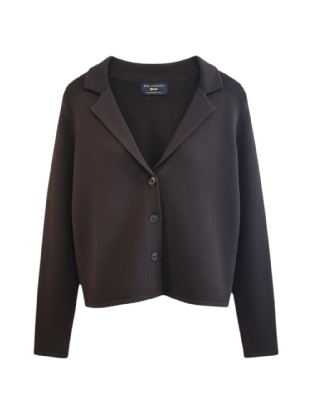100% merino wool brown cardigan
